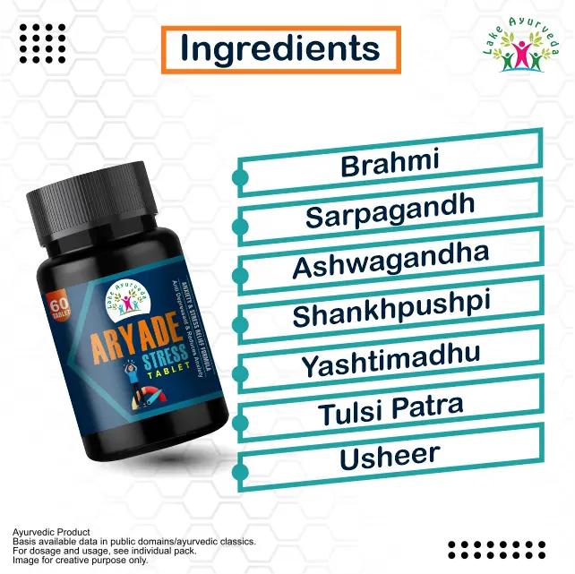 Key Ingredients of Aryade Stress Tablets