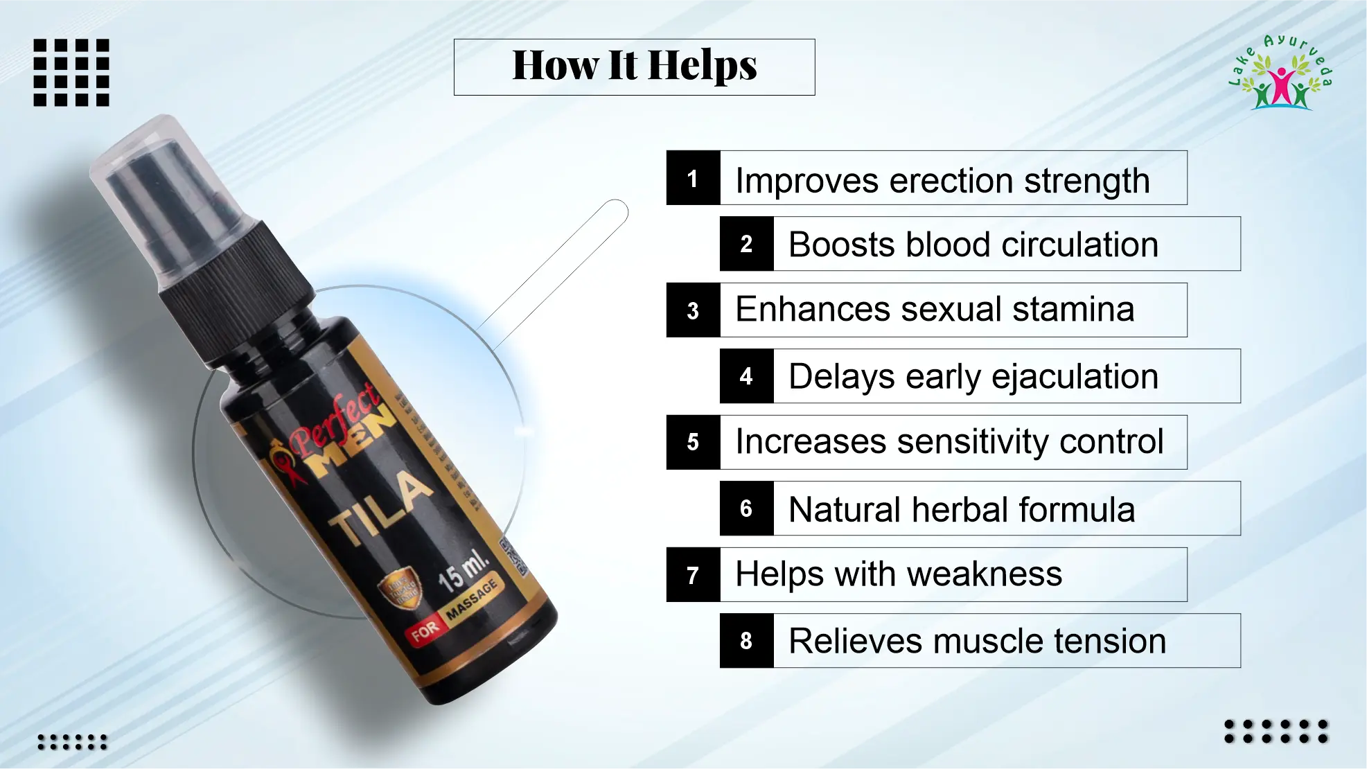 Key Benefits of Perfect Men Tila Spray