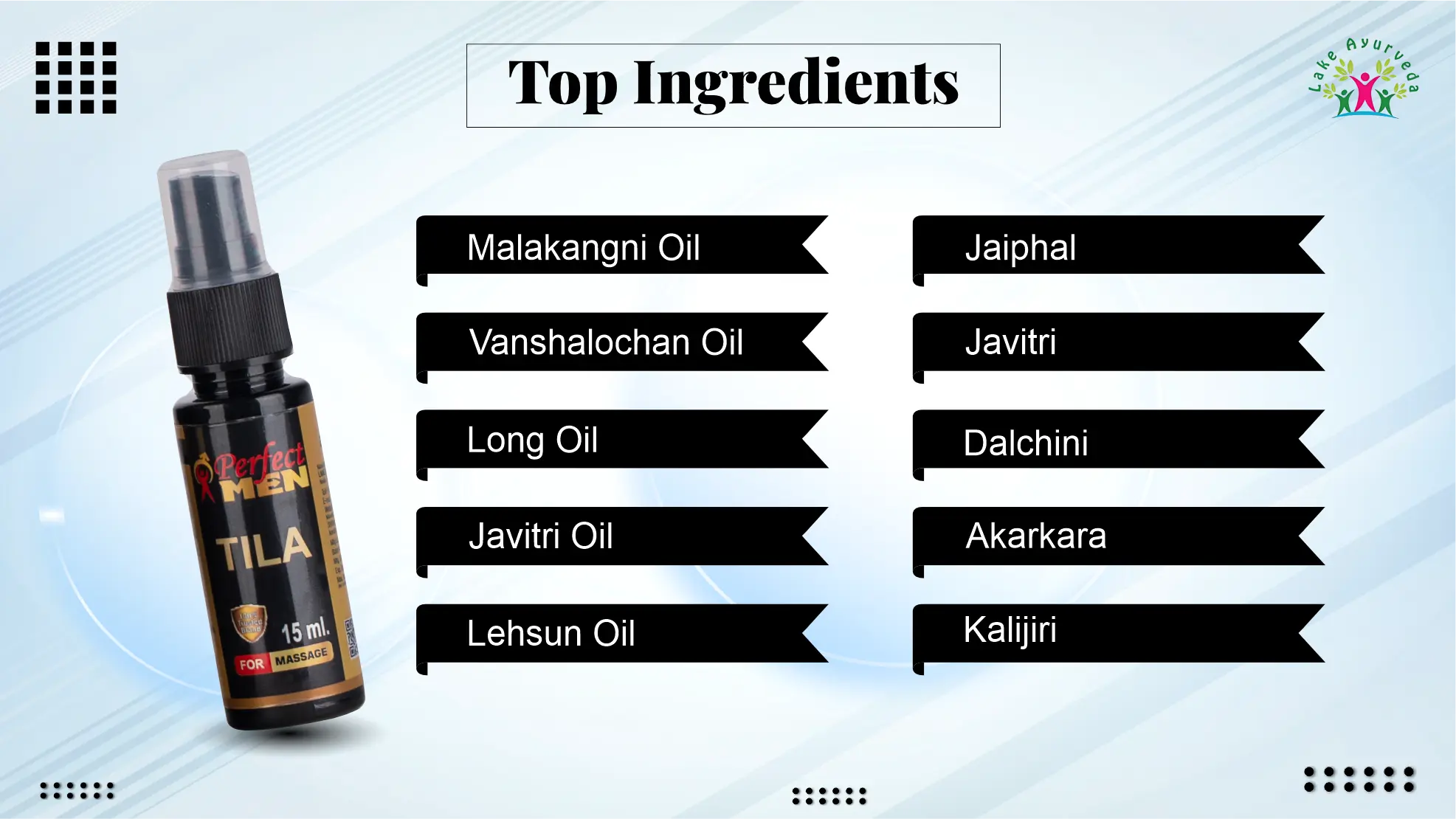 Key Ingredients of Perfect Men Tila Spray