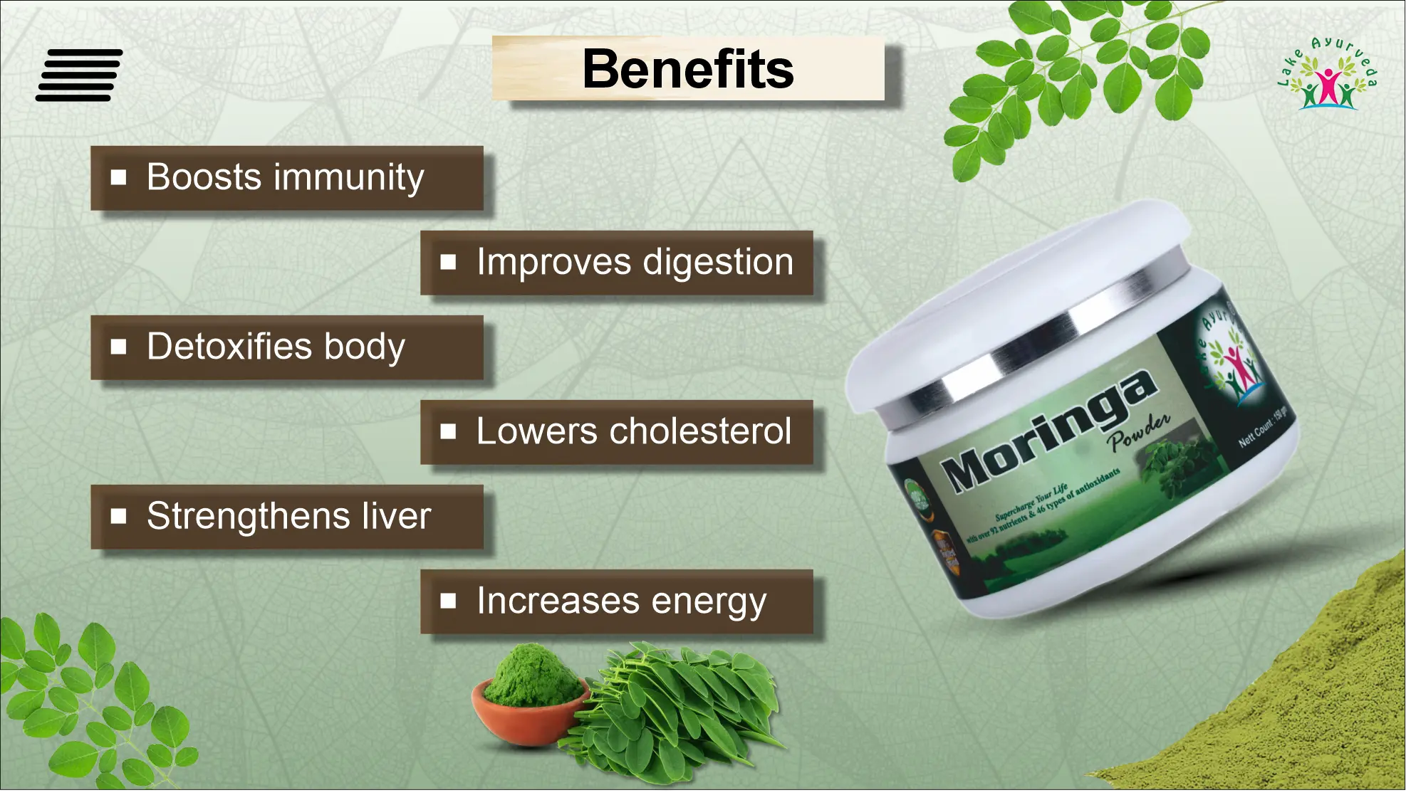 Key Benefits of Moringa Powder