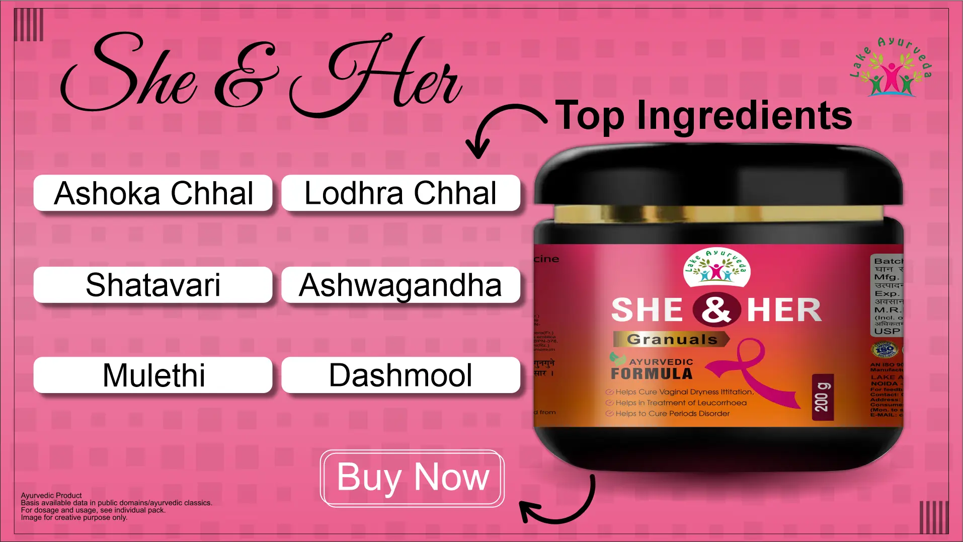 Key Ingredients of She and Her Granuals