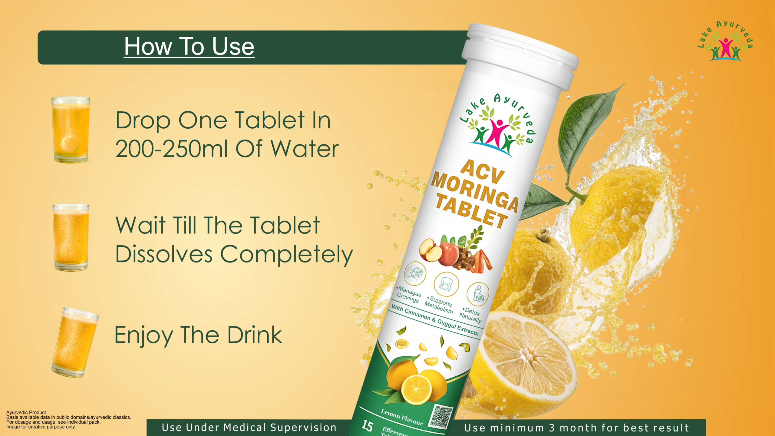 How to Use ACV Moringa Tablet​