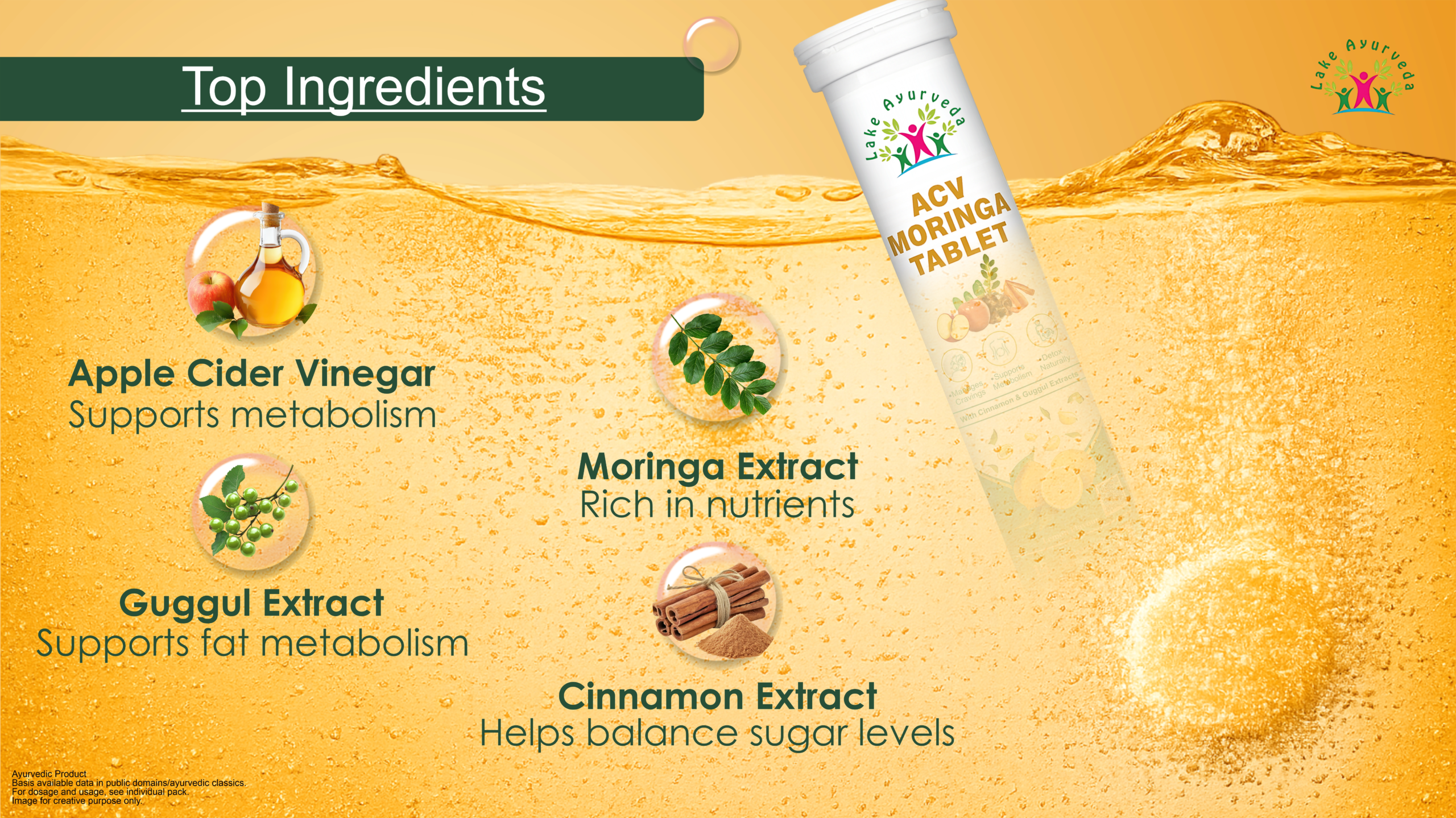 Key Ingredients of ACV Moringa Tablet