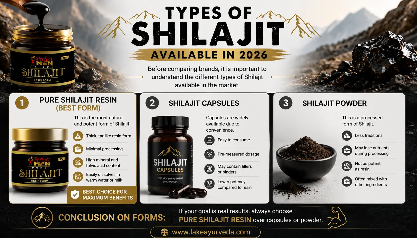 Types of Shilajit Available in 2026
